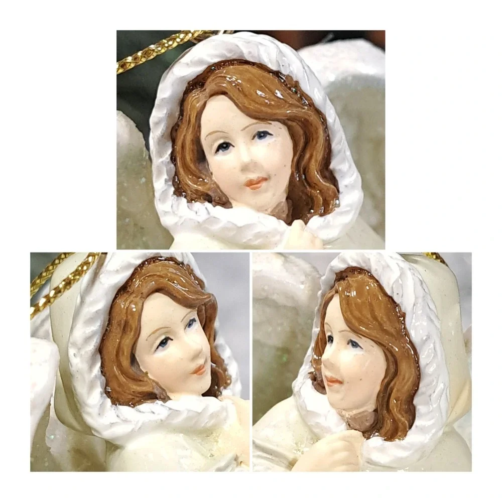 Thomas Kinkade Winter Angel of Light 2005 Brown Ornament Collection Silent Night